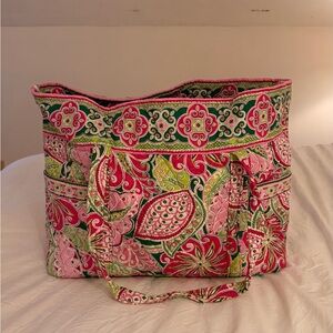 Vera Bradley Diaper Bag | Pinwheel Pink Paisley Super Tote (retired)